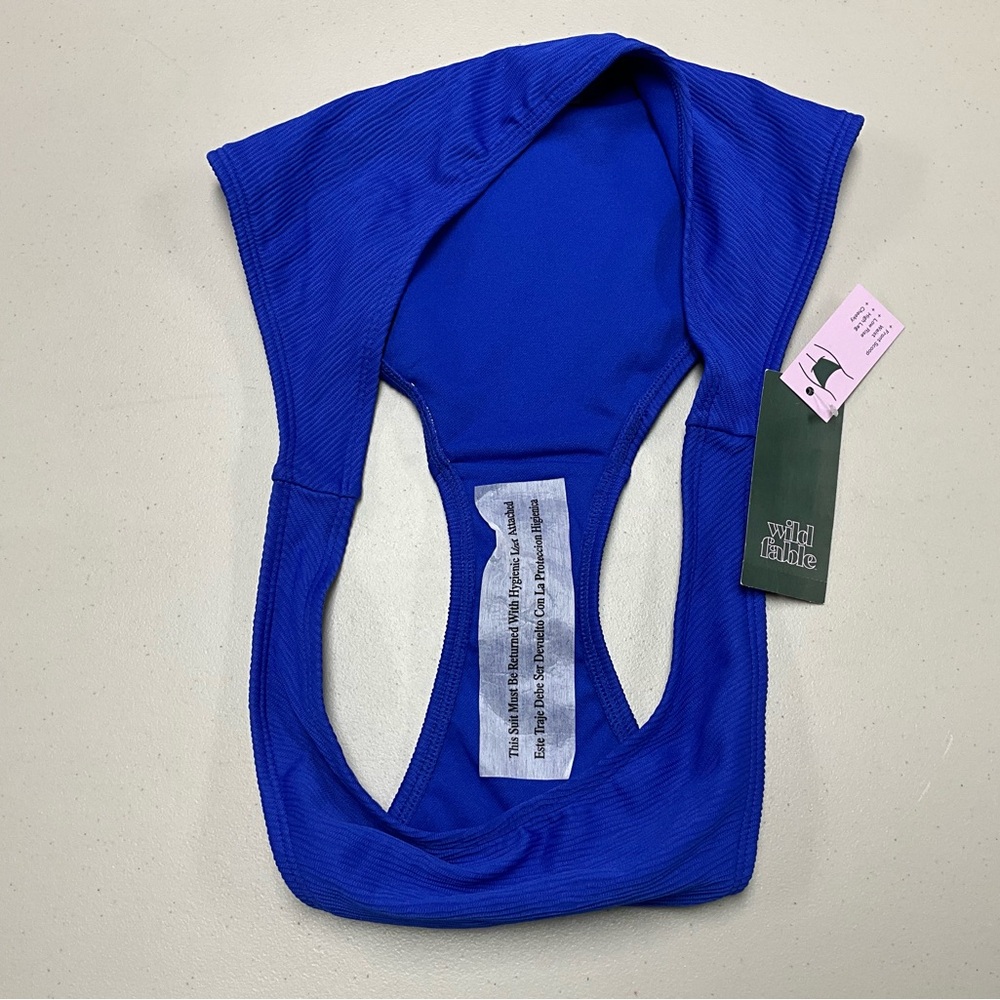 Royal Blue Ribbed Bikini Bottom Wild Fable Large - Picture 3 of 5